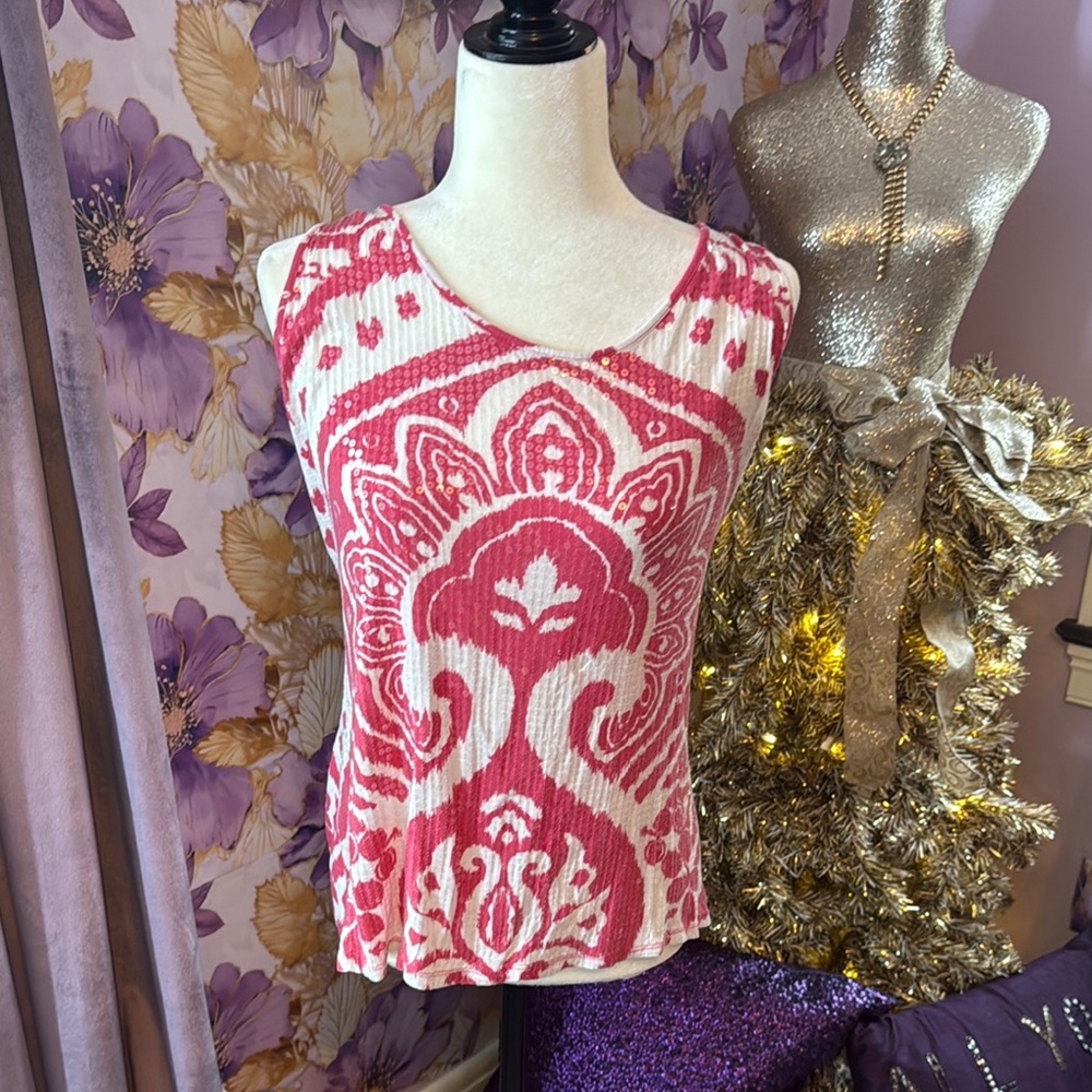 Pink Patterned Women's Top